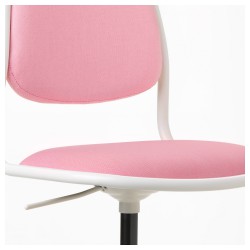 Фото5.Дитяче крісло IKEA ÖRFJÄLL  поворотне білий, рожевий 903.250.33