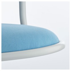 Фото5.Кресло офисное IKEA ÖRFJÄLL / SPORREN поворотное белый, голубой 491.623.69