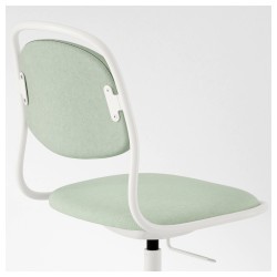 Фото2.Кресло офисное IKEA ÖRFJÄLL / SPORREN поворотное белый, светло-зеленый 991.623.76