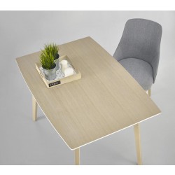 Фото5.Комплект обеденный HALMAR стол Petrus и стулья Toledo 120x85x75 см Бук / Белый