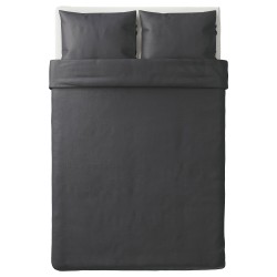 Фото2.Комплект постельного белья PUDERVIVA 403.530.28 темно-серый 200*200/50*60 IKEA
