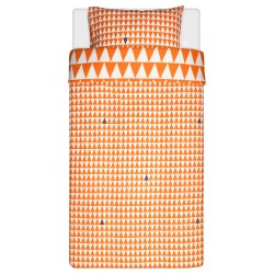 Фото2.Комплект постельного белья STILLSAMT 103.586.59 светло-оранжевый 150*200/50*60 IKEA