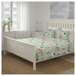 Фото1.Комплект постельного белья TOVSIPPA 104.168.95 зеленый/цветочный узор 200*200/50*60 IKEA