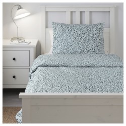 Фото2.Комплект постельного белья VATTENMYNTA 403.902.62 белый/синий 150*200/50*60 IKEA