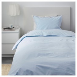 Фото1.Комплект постельного белья ÄNGSLILJA 403.186.38 светло-синий 150*200/50*60 IKEA