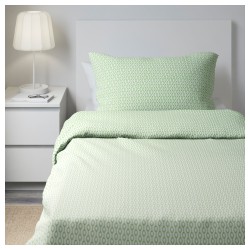 Фото2.Комплект постельного белья RÖDVED 103.043.41 белый / зеленый 150*200/50*60 IKEA