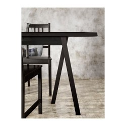 Фото4.Стол черный 170x78 RYGGESTAD 390.403.40 IKEA