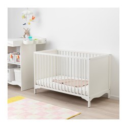 Фото2.Детская кровать белая 60x120 SOLGUL 903.624.12 IKEA