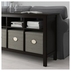 Фото4.Консольный стол черно-коричневый HEMNES IKEA 002.518.09