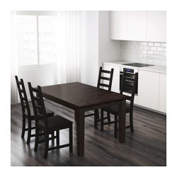 Фото1.Розкладний стіл темно-коричневий 147/204x95 STORNAS  201.768.47 IKEA