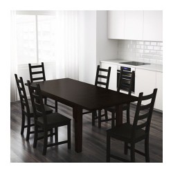 Фото2.Розкладний стіл темно-коричневий 147/204x95 STORNAS  201.768.47 IKEA