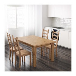 Фото1.Розкладний стіл сосна морилка 147/204x95  STORNAS 401.768.46 IKEA