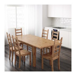 Фото2.Розкладний стіл сосна морилка 147/204x95  STORNAS 401.768.46 IKEA