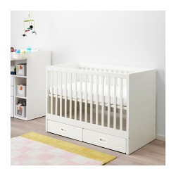 Фото1.Дитяче ліжко з ящиками, біле  60x120 STUVA / FRITIDS 892.531.69 IKEA