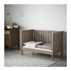 Фото3.Детская кровать, серо-коричневые 60x120 SUNDVIK 702.485.64 IKEA