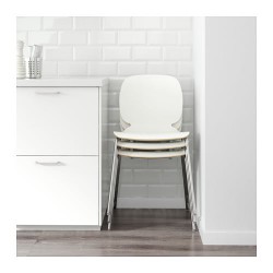 Фото3.Кресло Broringe белое хром SVENBERTIL 991.977.00 IKEA