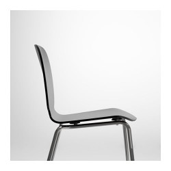 Фото4.Крісло чорне Broringe з хромованими ніжками SVENBERTIL 691.976.93 IKEA