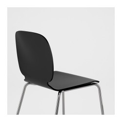 Фото5.Кресло черное Broringe с хромированными ножками SVENBERTIL 691.976.93 IKEA
