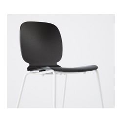 Фото3.Кресло черное Broringe с белыми ножками SVENBERTIL 791.976.97 IKEA