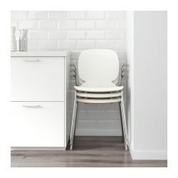Фото3.Кресло белое, Dietmar хром SVENBERTIL 191.977.04 IKEA