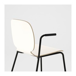 Фото6.Кресло белое, Dietmar рама черная SVENBERTIL 391.977.03 IKEA