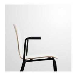 Фото7.Кресло белое, Dietmar рама черная SVENBERTIL 391.977.03 IKEA