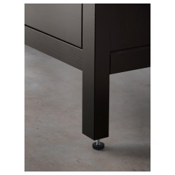Фото4.Тумба під раковину з 2 ящиками чорно-коричнева HEMNES IKEA  202.176.59