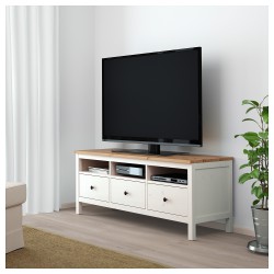 Фото2.Тумба под TV белая морилка/светло-коричневая HEMNES IKEA 504.135.26