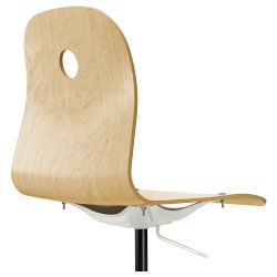 Фото3.Кресло IKEA VÅGSBERG/SPORREN поворотное березовый шпон, белый 090.066.63