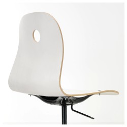 Фото4.Кресло IKEA VÅGSBERG/SPORREN поворотное белый черный 290.066.81