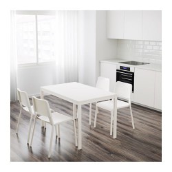 Фото1.Стол, белый раскладной 120 / 180x75 VANGSTA 803.615.64 IKEA