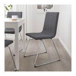Фото1.Крісло хромоване, Гуннаред середньо-сіре VOLFGANG  804.046.72  IKEA