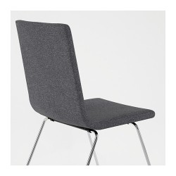 Фото2.Кресло хромированное, Гуннаред средне-серое VOLFGANG 804.046.72 IKEA
