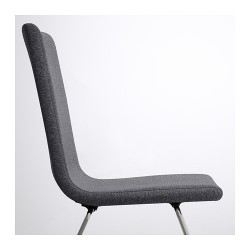 Фото3.Кресло хромированное, Гуннаред средне-серое VOLFGANG 804.046.72 IKEA