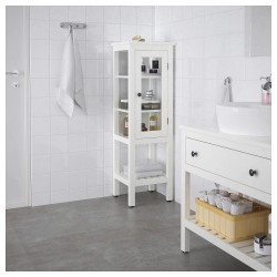 Фото2.Высокий шкаф / стеклянная дверь, белый HEMNES IKEA 203.966.46