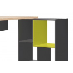 Фото1.Письмовий стіл Wow 07 SZYNAKA дуб нагано / зелена ігуана / графіт